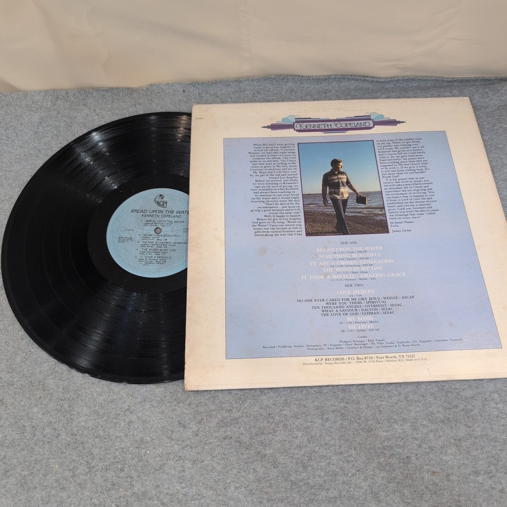 Kenneth Copeland Bread Upon The Water Vinyl LP KCP Records Gospel S-1005 1979 - Picture 2 of 2